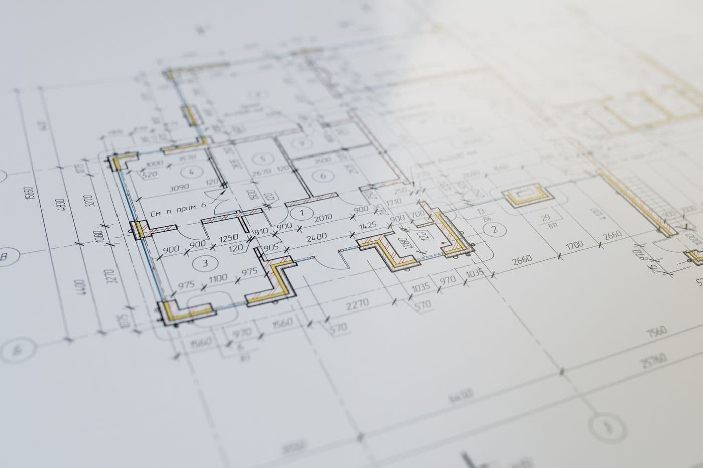 Architectural floor-plan blueprint for a custom home
